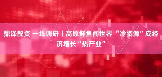 鼎泽配资 一线调研丨高原鲜鱼闯世界 “冷资源”成经济增长“热产业”
